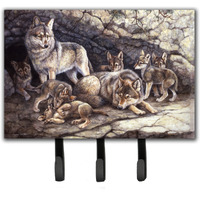 "Caroline's Treasures Wolf Wolves by the Den Leash or Key Holder BDBA0157TH68, Triple"