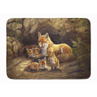 "Caroline's Treasures Family Foxes by The Den Floor Mat, 19"" x 27"", Multicolor"