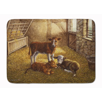 "Caroline's Treasures Cows Calves in the Barn Floor Mat, 19"" x 27"", Multicolor"