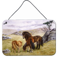 "Caroline's Treasures Horses in the Meadow Wall or Door Hanging Prints BDBA0189DS812, 8HX12W, Multicolor"