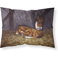 "Caroline's Treasures Horse and Her Foal Fabric Standard Pillowcase BDBA0207PILLOWCASE, Multicolor"