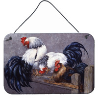 "Caroline's Treasures Roosters Roosting Wall or Door Hanging Prints BDBA0208DS812, 8HX12W"