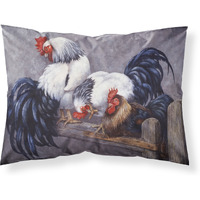 "Caroline's Treasures ""Roosters Roosting"" Printed, Polyester Envelope Closure pillowcase, Standard, Multicolor"