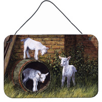 "Caroline's Treasures Goats by Daphne Baxter Wall or Door Hanging Prints BDBA0232DS812, 8HX12W"