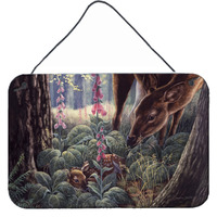 "Caroline's Treasures Doe and Fawn Deer Wall or Door Hanging Prints BDBA0259DS812, 8HX12W"