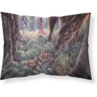 "Caroline's Treasures ""Doe and Fawn Deer"" Printed, Polyester Envelope Closure pillowcase, Standard, Multicolor"