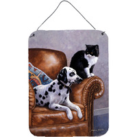 "Caroline's Treasures Dalmatian with Cat Wall or Door Hanging Prints BDBA0265DS1216, 16HX12W, Multicolor"