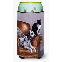 "Caroline's Treasures Dalmatian with Cat Tall Boy Koozie Hugger, Multicolor"