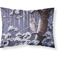 "Caroline's Treasures Owl on a Tree Branch in the Snow Fabric Standard Pillowcase BDBA0303PILLOWCASE, Multicolor"