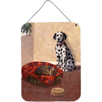 "Caroline's Treasures Dalmatian Somebody is in my bed Wall or Door Hanging Prints BDBA0305DS1216, 16HX12W, Multicolor"