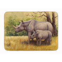 "Caroline's Treasures Rhinoceros by Daphne Baxter Floor Mat, 19"" x 27"", Multicolor"