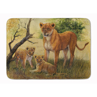 "Caroline's Treasures Lion and Cubs by Daphne Baxter Floor Mat, 19"" x 27"", Multicolor"