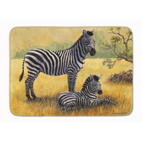 "Caroline's Treasures Zebras by Daphne Baxter Floor Mat, 19"" x 27"", Multicolor"