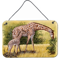 "Caroline's Treasures Giraffes by Daphne Baxter Wall or Door Hanging Prints BDBA0309DS812, 8HX12W"