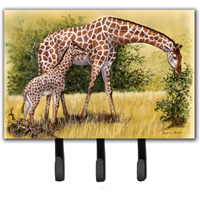 "Caroline's Treasures Giraffes by Daphne Baxter Leash or Key Holder BDBA0309TH68, Triple, Multicolor"
