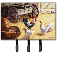 "Caroline's Treasures Rooster and Hens Chickens in the Barn Leash or Key Holder BDBA0339TH68, Triple"