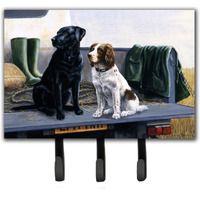 "Caroline's Treasures BDBA0341TH68 On The Tailgate Labrador and Springer Spaniel Leash or Key Holder, Large, Multicolor"