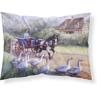 "Caroline's Treasures Geese Crossing before the Horse Fabric Standard Pillowcase BDBA0351PILLOWCASE, Multicolor"