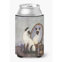 "Caroline's Treasures BDBA0360CC ""Siamese Reflection by Daphne Baxter"" Can or Bottle Hugger, Multicolor"