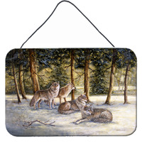 "Caroline's Treasures Wolves by Daphne Baxter Wall or Door Hanging Prints BDBA0371DS812, 8HX12W"