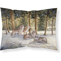 "Caroline's Treasures Wolves by Daphne Baxter Fabric Standard Pillowcase BDBA0371PILLOWCASE, Multicolor"