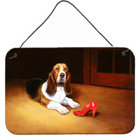 "Caroline's Treasures Basset and Shoe Wall or Door Hanging Prints BDBA0372DS812, 8HX12W"
