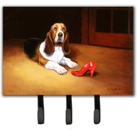 "Caroline's Treasures BDBA0372TH68 Basset and Shoe Leash or Key Holder, Large, Multicolor"