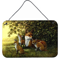 "Caroline's Treasures Foxes Resitng under the Tree Wall or Door Hanging Prints BDBA0382DS812, 8HX12W"