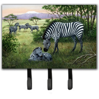 "Caroline's Treasures Zebras in the Field with Baby Leash or Key Holder BDBA0385TH68, Triple"