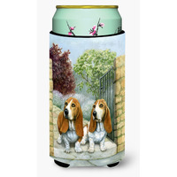 "Caroline's Treasures Basset Hounds In The Gate Tall Boy Koozie Hugger, Multicolor"