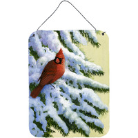 "Caroline's Treasures Red Cardinal by Daphne Baxter Wall or Door Hanging Prints BDBA0415DS1216, 16""H x 12""W, Multicolor"
