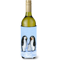 "Caroline's Treasures BDBA0427LITERK Penguin Family Wine Bottle Hugger cold-beverage-koozies, 750ml, Multicolor"