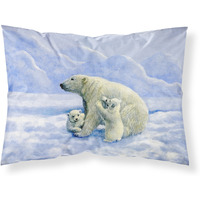 "Caroline's Treasures Polar Bears by Daphne Baxter Fabric Standard Pillowcase BDBA0428PILLOWCASE, Multicolor"