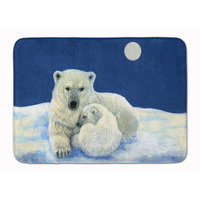 "Caroline's Treasures Polar Bears Moonlight Snuggle Floor Mat, 19"" x 27"", Multicolor"