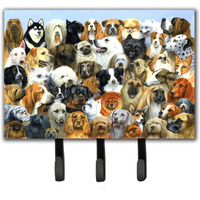 "Caroline's Treasures BDBA0441TH68 Fifty One Dogs Leash or Key Holder, Large, Multicolor"