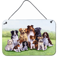 "Caroline's Treasures Springtime Dogs Wall or Door Hanging Prints BDBA316BDS812, 8HX12W"