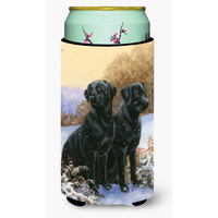 "Caroline's Treasures Black Labradors Snowy Day Tall Boy Beverage Insulator Hugger, Multicolor"