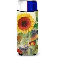 "Caroline's Treasures Autumn Flowers I by Maureen Benfield Michelob Ultra Koozies for Slim Cans, Multicolor"