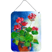 "Caroline's Treasures Geraniums by Maureen Bonfield Wall or Door Hanging Prints BMBO1118DS1216, 16HX12W, Multicolor"