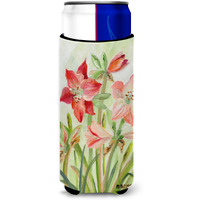"Caroline's Treasures Lilies Ii by Maureen Benfield Michelob Ultra Koozies for Slim Cans, Multicolor"