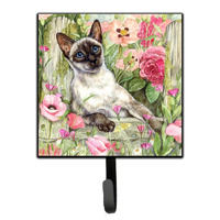 "Caroline's Treasures Siamese cat in the Roses Leash or Key Holder CDCO0033SH4, Small, Multicolor"