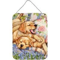 "Caroline's Treasures Yellow Labrador Deck Pups Wall or Door Hanging Prints CDCO0194DS1216, 16""H x 12""W, Multicolor"