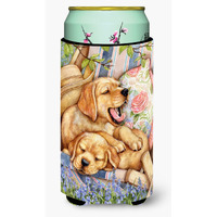 "Caroline's Treasures Yellow Labrador Deck Pups Tall Boy Koozie Hugger, Multicolor"
