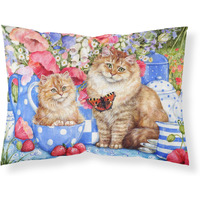 "Caroline's Treasures Blue Cats Fabric Standard Pillowcase CDCO0200PILLOWCASE, Multicolor"