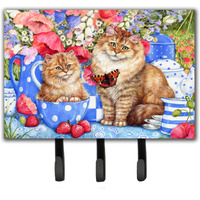 "Caroline's Treasures CDCO0200TH68 Blue Cats Leash or Key Holder, Large, Multicolor"