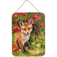 "Caroline's Treasures Fox Cub by Debbie Cook Wall or Door Hanging Prints CDCO0226DS1216, 16""H x 12""W, Multicolor"