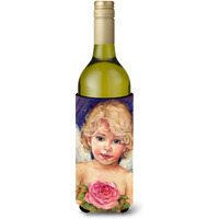 "Caroline's Treasures CDCO0249LITERK ""Little Angel by Debbie Cook"" Wine Bottle Beverage Insulator Hugger, 750ml, Multicolor"