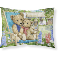 "Caroline's Treasures Springtime Teddy Bears in Flowers Fabric Standard Pillowcase CDCO0306PILLOWCASE, Multicolor"