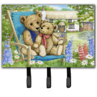 "Caroline's Treasures Springtime Teddy Bears in Flowers Leash or Key Holder CDCO0306TH68, Triple"