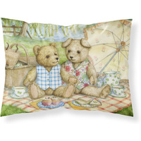 "Caroline's Treasures Summertime Teddy Bears Picnic Fabric Standard Pillowcase CDCO0308PILLOWCASE, Multicolor"
